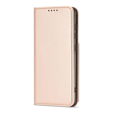 Samsung Galaxy A12 5G Magnet Kartenetui und Standfunktion, Rosa Schutzhuelle mit
