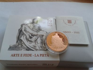 Original 10 euro 2020 PP Vatikan La Pieta Kupfer