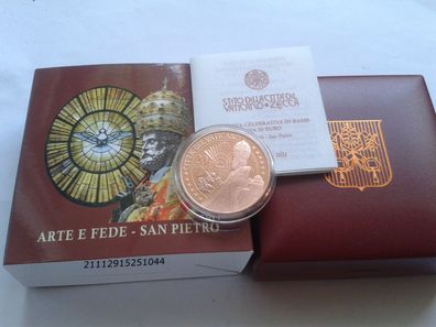 Original 20 euro 2021 PP Vatikan St. Pietro Kupfer