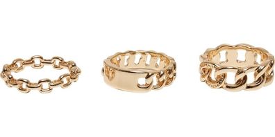 Urban Classics Universal Schmuck Chain Ring 3-Pack Gold