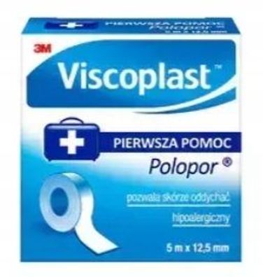 Viscoplast Polopor Verband 5m x 12,5mm Einzelpackung
