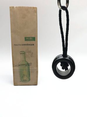 Schléssel Anhänger aus dem Wein - Flaschenkopf oliv | chrom
