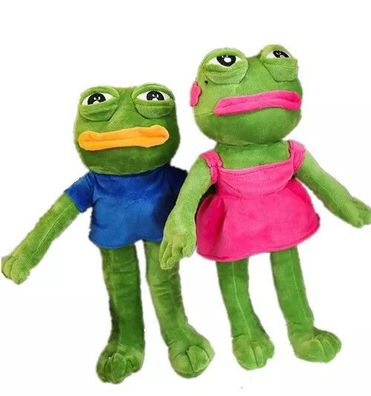 2 Pepe Frog The Sad Frog Plüsch Plüschtier Spielzeug Kuscheltier Stofftier Puppe