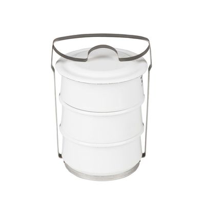 Riess Classic Blanc Porte-repas 3 pièces Ø14cm Hauteur 27,8cm Émail
