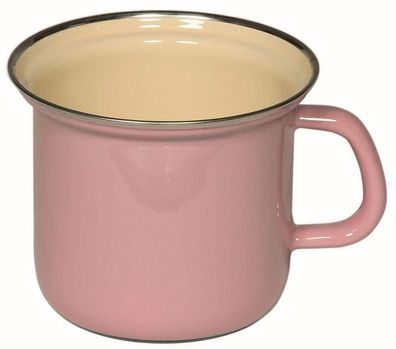 Riess Topf mit Chromrand Ø12cm 1 Liter H: 11,4cm Classic Pastell-Rosa