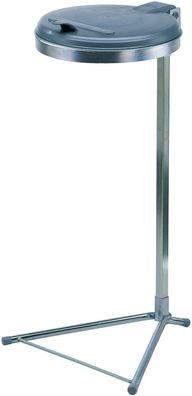 Abfallsammler H980xB500xT530mm 120l Deckel silber (KS) m. Standfuß VAR