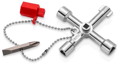 KNIPEX 00 11 03 Schaltschrankschlüssel der Standard Schaltschrankschlüssel 76 mm