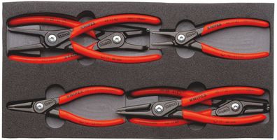 KNIPEX 00 20 01 V02 Präzisions-Sicherungsringzangen-Set in Schaumstoffeinlage 6-teili