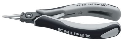 KNIPEX 34 32 130 ESD Präzisions-Elektronik-Greifzange ESD mit Mehrkomponenten-Hüllen