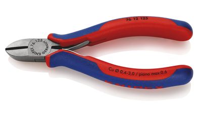 KNIPEX 76 12 125 Seitenschneider für Elektromechaniker mit Mehrkomponenten-Hüllen sch
