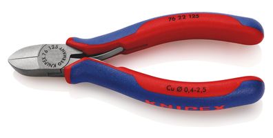KNIPEX 76 22 125 Seitenschneider für Elektromechaniker mit Mehrkomponenten-Hüllen sch