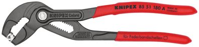 KNIPEX 85 51 180 A SB Federbandschellenzange mit rutschhemmendem Kunststoff überzogen