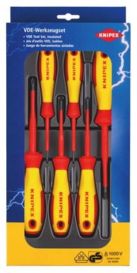 KNIPEX 00 20 12 V03 VDE Schraubendreher-Paket Phillips® / Pozidriv® 6-teilig