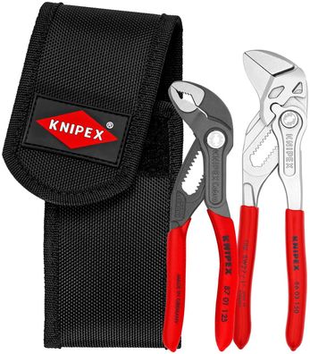 KNIPEX 00 20 72 V01 Mini-Zangenset in Werkzeuggürteltasche 1 x 86 03 150, 1 x 87 01 1
