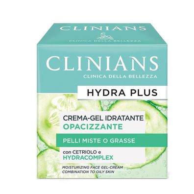 Clinians Hydra Plus Opacizzante Gesichtscreme Gel 50 ml mit Gurke und Hydracomlex