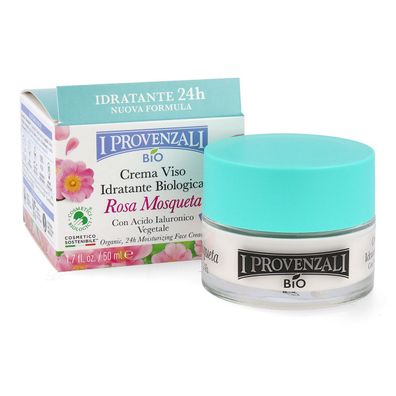 I Provenzali Feuchtigkeitsspendende Bio Gesichtscreme Rosa Mosqueta 50 ml