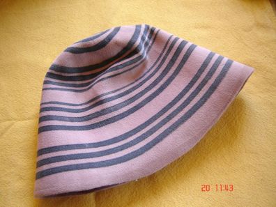 Hutstumpen Haar Stumpen bedruckt rose grau Streifen 80 gr Ü 48 Rd 76cm Stu692
