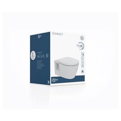 IS WC-Paket Connect, WC randlos, m. WC-Sitz Softclosing,365x550x340mm, eiß