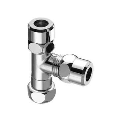 SCHELL T-Stück bewegliche Überwurfmutter, 3/8", chrom