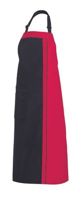 Leiber Latzschürze ca. 100 cm 11/2522/1002 Schwarz/Rot