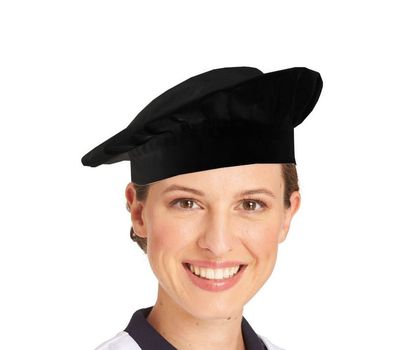 Leiber Kochmütze mit Klettverschluss 02/846/10 Schwarz