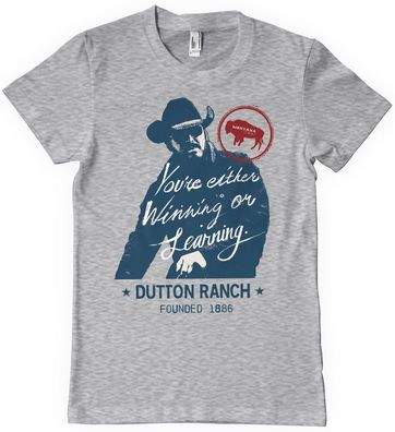 Yellowstone Winning Or Learning T-Shirt Heathergrey