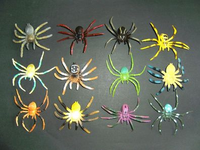 Spinnen 12erSet 8cm Spinne Gummispinnen Gummispinne Vogelspinnen Tarantel Tiere Spiel