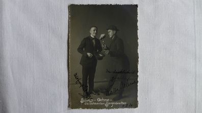 AK Schulze Oehme die bekannten Sorgenbrecher, Autogramm / Widmung 6.9. 1924