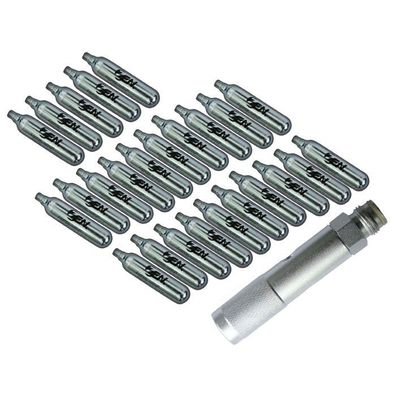 Paintball Quick Change Adapter + 25x CO2 Kapseln (12g)