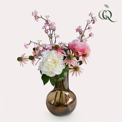Künstliche Blumen - Blumenstrauß - Rosa Sommer - ?80cm