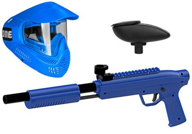 Valken Kids Gotcha Gun inkl. Field #ONE Maske & Loader 120 - cal. 50, 0.5 J - blue