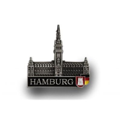 Kühlschrankmagnet Metall-Magnet | Hamburg Rathaus,