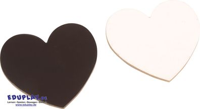 Magnet Leinwandherzen 7,5 cm, 12er Set