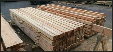 Kantholz Lärche 80 x 80 mm 30 cm lang - Holzbalken, Zaunpfahl, Querriegel (4 Stück)