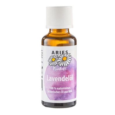 Bio-Lavendelöl, ARIES Umweltprodukte, 100% naturreines ätherisches Öl, 30 ml, Wohlbef