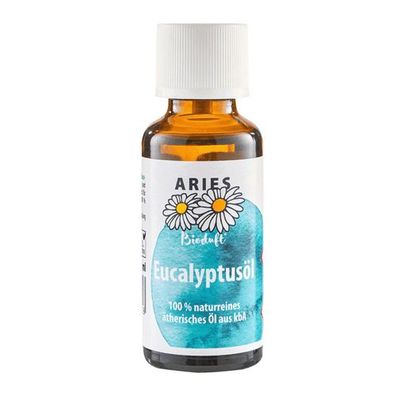 Bio-Eucalyptusöl, ARIES Umweltprodukte, 100% naturreines ätherisches Öl, 30 ml, Wohlb