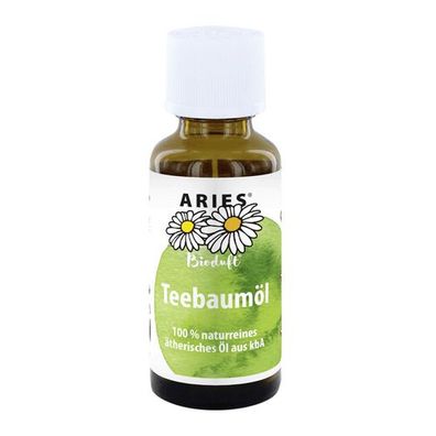 Bio-Teebaumöl, ARIES Umweltprodukte, 100% naturreines ätherisches Öl, 30 ml, Wohlbefi