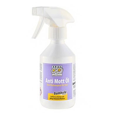 Anti Mott Öl Oberflächenspray für Holz, ARIES Umweltprodukte, 100% natürlich, 250 ml
