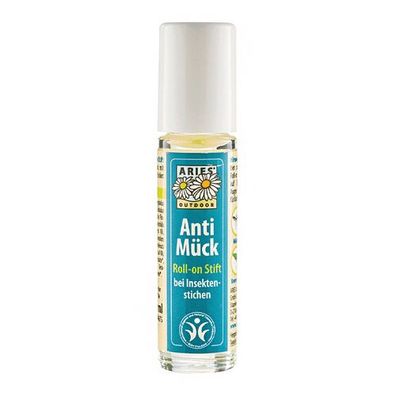 Anti Mück Roll-on Stift, bei Insektenstichen, ARIES Umweltprodukte, 100% natürlich, 1