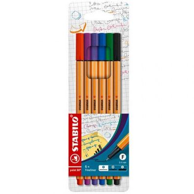 Stabilo Feinliner Point 88 Etui 6 Stück