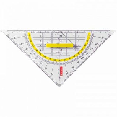 Brunnen Geodreieck 22cm glasklar mit Griff