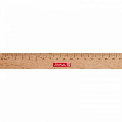 Brunnen Holz Lineal 17cm braun