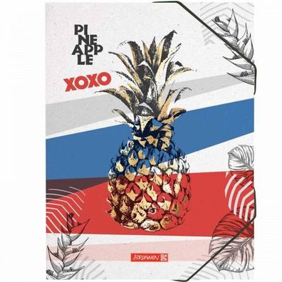 Brunnen Sammelmappe A3 Pineapple mit Gummizug