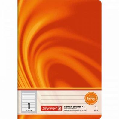 Brunnen Schulheft Premium Vivendi A5 16 Blatt liniert - Lineatur 01