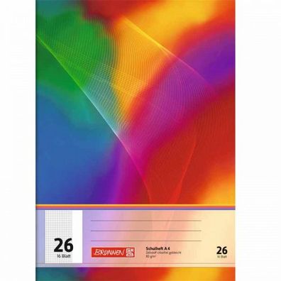 Brunnen Schulheft A4 16 Blatt kariert - Lineatur 26