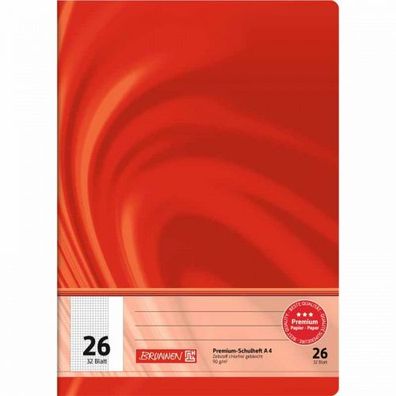 Brunnen Schulheft Premium Vivendi A4 32 Blatt kariert - Lineatur 26