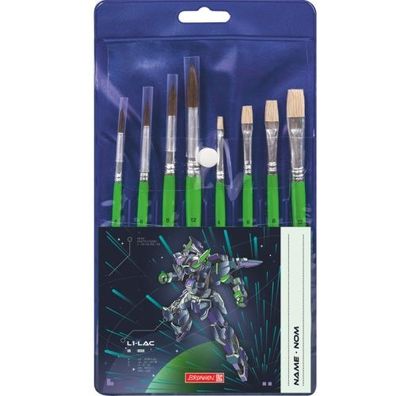 Brunnen Schulpinsel Set Robot Heroes 8teilig
