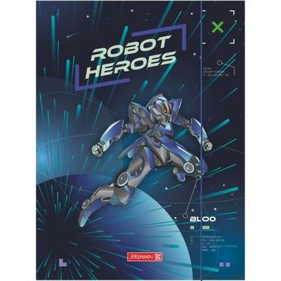 Brunnen Sammelmappe A3 Robot Heroes mit Gummizug