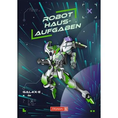 Brunnen Hausaufgabenheft A5 pfiffig Robot Heroes 48 Blatt