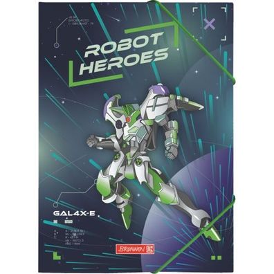 Brunnen Sammelmappe A4 Robot Heroes mit Gummizug